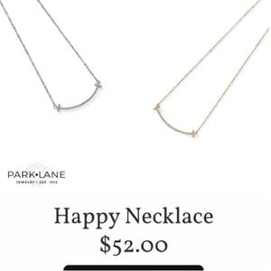Trendy Silver “smile” necklace